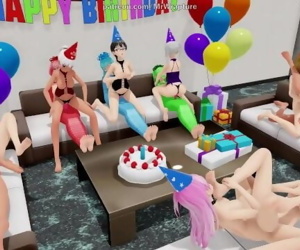 A Glad Birthday Orgy - 3D MMD